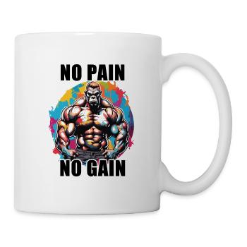 Bodybuilder / Sports / Fitness / Monkey / Muscles - Mug - white - Right