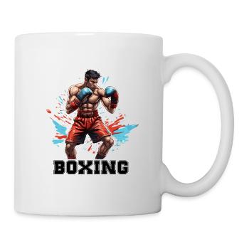 Boxer / Sports / Fight / Arena / Boxing Ring / Fists - Mug - white - Right
