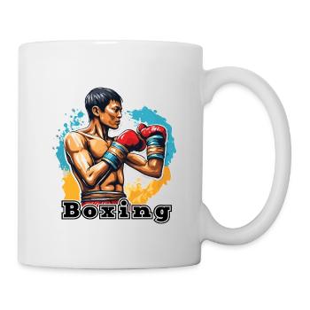 Boxer / Sports / Fight / Arena / Boxing Ring / Fists - Mug - white - Right