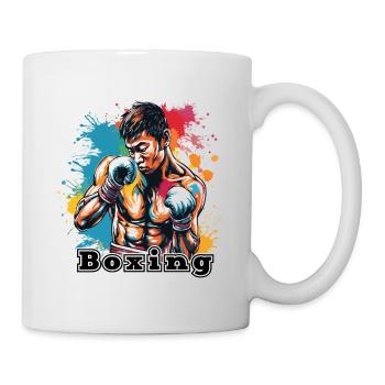 Boxer / Sports / Fight / Arena / Boxing Ring / Fists - Mug - white - Right