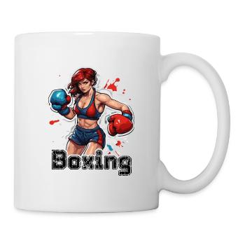Boxer / Sports / Fight / Arena / Boxing Ring / Fists - Mug - white - Right
