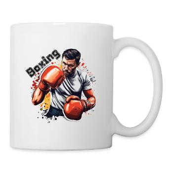 Boxer / Sports / Fight / Arena / Boxing Ring / Fists - Mug - white - Right