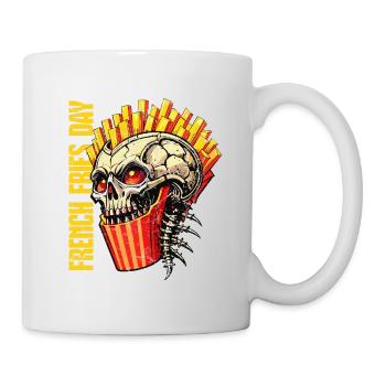 French Fries Skull // Totenkopf Pommes FS0211 - Mug blanc - blanc - Droite