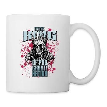 König der Prokrastination Skull / Totenkopf FS0214 - Tasse - Weiß - Rechts