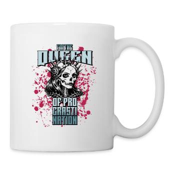 Königin Prokrastination Skull // Totenkopf FS0217 - Tasse - Weiß - Rechts