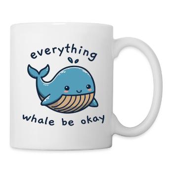 tout va bien pour la baleine - Mug blanc - blanc - Droite