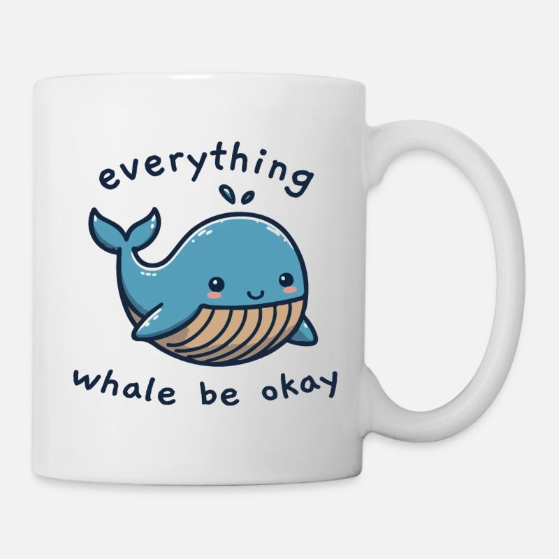 everything whale be okay - alles wird okay - Tasse - Weiß