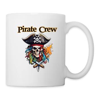 Pirat / Ahoi / Anker / Kapitän / Totenkopf / Rum - Tasse - Weiß - Rechts