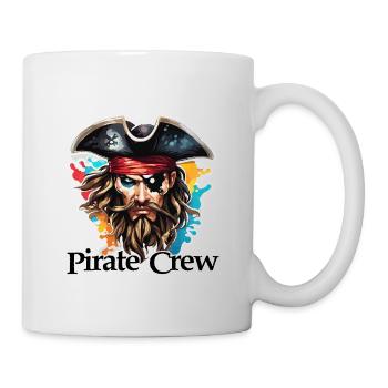 Pirat / Ahoi / Anker / Kapitän / Totenkopf / Rum - Tasse - Weiß - Rechts