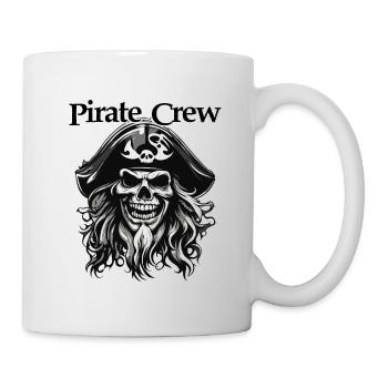 Pirat / Ahoi / Anker / Kapitän / Totenkopf / Rum - Tasse - Weiß - Rechts
