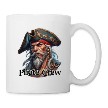 Pirat / Ahoi / Anker / Kapitän / Totenkopf / Rum - Tasse - Weiß - Rechts