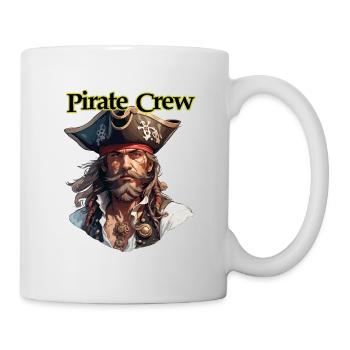 Pirat / Ahoi / Anker / Kapitän / Totenkopf / Rum - Tasse - Weiß - Rechts