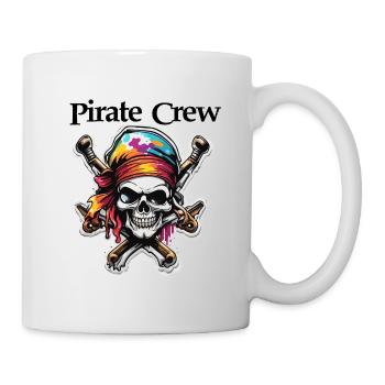 Pirat / Ahoi / Anker / Kapitän / Totenkopf / Rum - Tasse - Weiß - Rechts