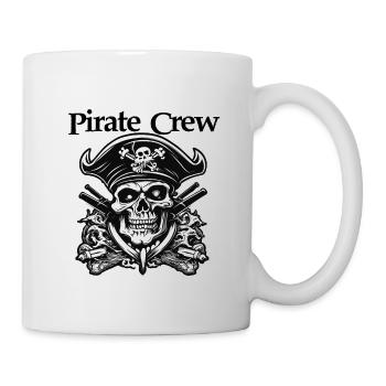 Pirat / Ahoi / Anker / Kapitän / Totenkopf / Rum - Tasse - Weiß - Rechts