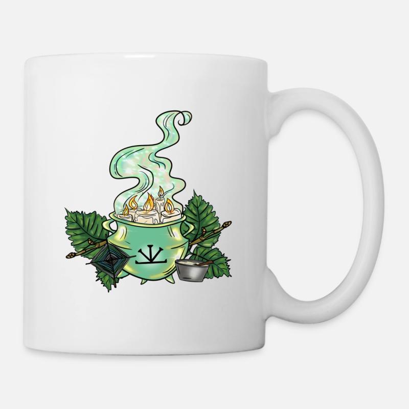 Chaudron de la sorcière Imbolc - Mug blanc - blanc