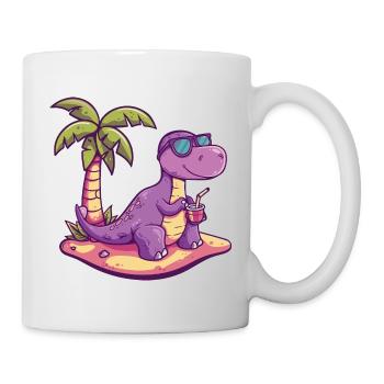 Dinosaur brontosaurus summer - Mug - white - Right