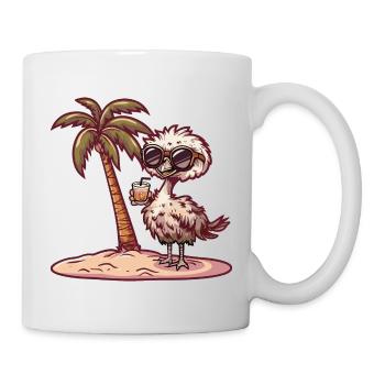 Ostrich Summer Beach Vacation - Mug - white - Right