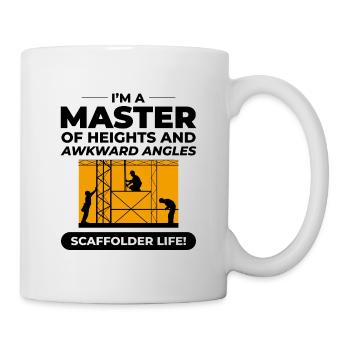 Plate-forme d’échafaudage d’échafaudage de constructeur d’échafaudages - Mug blanc - blanc - Droite