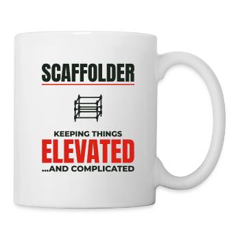 Plate-forme d’échafaudage d’échafaudage de constructeur d’échafaudages - Mug blanc - blanc - Droite