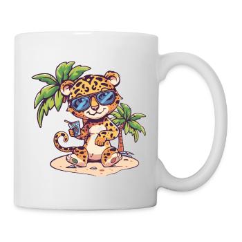 Palmier d’été de l’île Leopard - Mug blanc - blanc - Droite