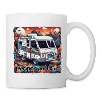 Camper / Wohnmobil / camping / Roadtrip / Travel - Tasse - Weiß - Rechts