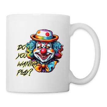 Clown / Zirkus / Fasching / Karneval / verspielt - Tasse - Weiß - Rechts