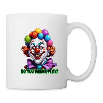Clown / Zirkus / Fasching / Karneval / verspielt - Tasse - Weiß - Rechts