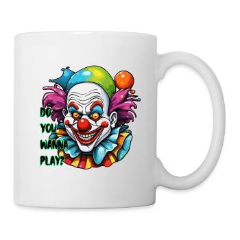 Clown / Zirkus / Fasching / Karneval / verspielt - Tasse - Weiß - Rechts