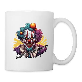 Clown / Zirkus / Fasching / Karneval / verspielt - Tasse - Weiß - Rechts