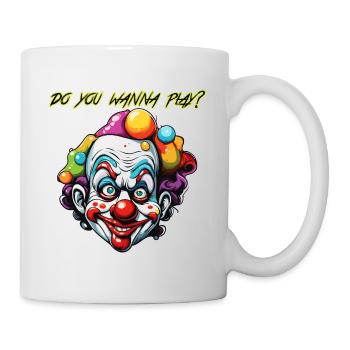 Clown / Zirkus / Fasching / Karneval / verspielt - Tasse - Weiß - Rechts