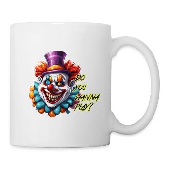 Clown / Zirkus / Fasching / Karneval / verspielt - Tasse - Weiß - Rechts