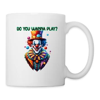 Clown / Zirkus / Fasching / Karneval / verspielt - Tasse - Weiß - Rechts