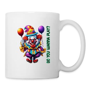 Clown / Zirkus / Fasching / Karneval / verspielt - Tasse - Weiß - Rechts