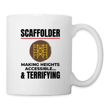 Plate-forme d’échafaudage d’échafaudage de constructeur d’échafaudages - Mug blanc - blanc - Droite