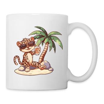 Leopard Summer Beach Vacation - Mug - white - Right