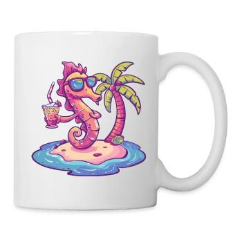Seahorse Summer Beach Vacation - Mug - white - Right
