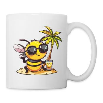 Bee Summer Beach Vacation - Mug - white - Right