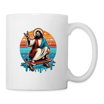 Jesus Skateboard - Tasse - Weiß - Rechts