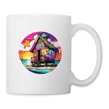 Lakeside House / Cabin / Lake / Mountains / Nature /Forest - Mug - white - Right