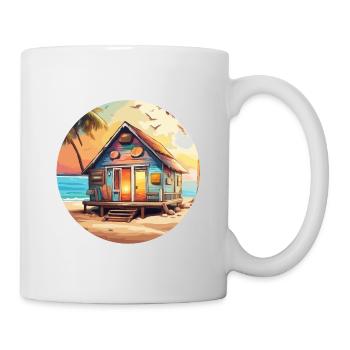 Lakeside House / Cabin / Lake / Mountains / Nature /Forest - Mug - white - Right