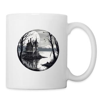 Lakeside House / Cabin / Lake / Mountains / Nature /Forest - Mug - white - Right