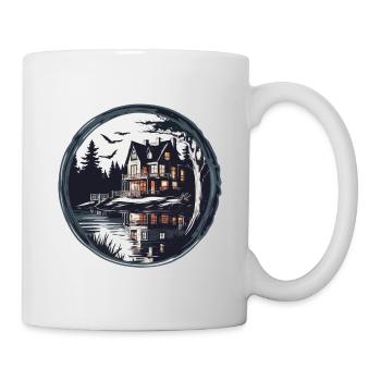 Lakeside House / Cabin / Lake / Mountains / Nature /Forest - Mug - white - Right