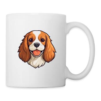 Cavalier King Charles Spaniel chien race aquarelle - Mug blanc - blanc - Droite