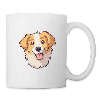Hovawart chien race aquarelle dessin animé Kawaii Clipa - Mug blanc - blanc - Droite