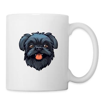 Affenpinscher Dog Breed Watercolor Cartoon Kawaii - Mug - white - Right