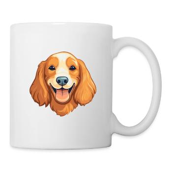 Cocker Spaniel Dog Breed Watercolor Cartoon Kawaii - Mug - white - Right
