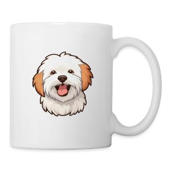Cotons De Tuléar Chien Race Aquarelle Dessin Animé Kawa - Mug blanc - blanc - Droite