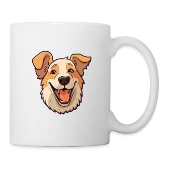 Chinook chien race aquarelle dessin animé Kawaii Clipar - Mug blanc - blanc - Droite
