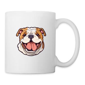 Bulldogge Hund Rasse Aquarell Karikatur Kawaii Clipar - Tasse - Weiß - Rechts