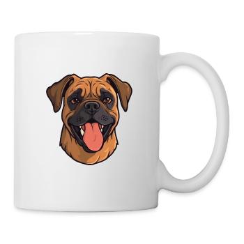 Bullmastiff chien race aquarelle dessin animé kawaii cl - Mug blanc - blanc - Droite